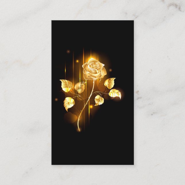 Golden rose ( gold rose ) place card (Front)