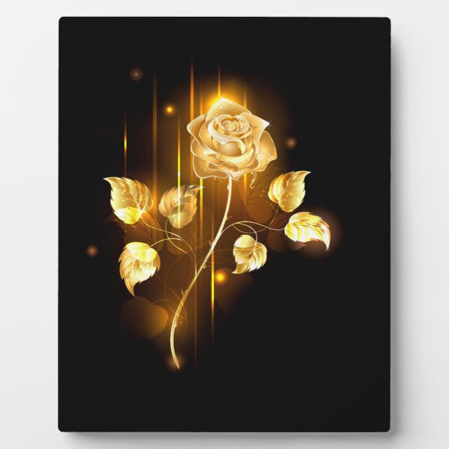 Golden rose ( gold rose ) plaque (Front)