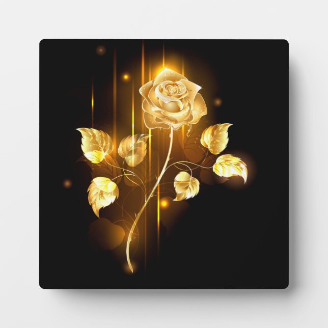 Golden rose ( gold rose ) plaque (Front)