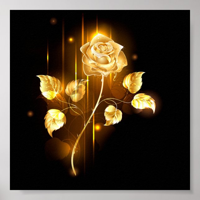 Golden rose ( gold rose ) poster (Front)