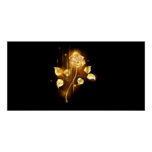 Golden rose ( gold rose ) poster