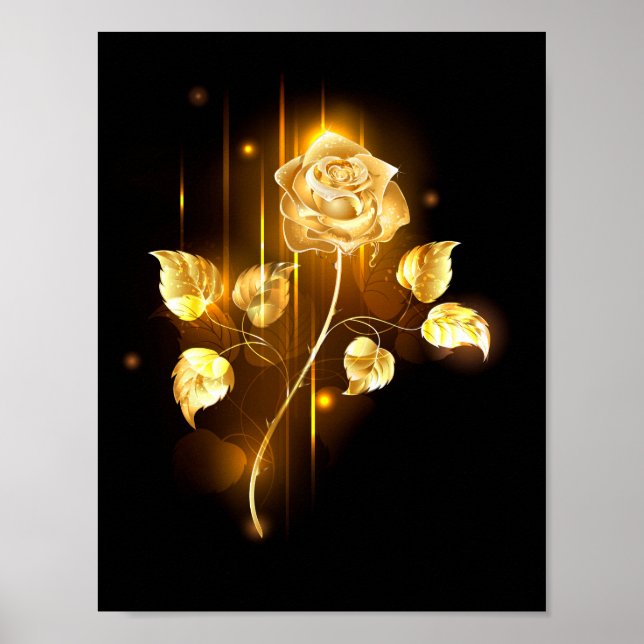 Golden rose ( gold rose ) poster (Front)