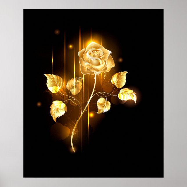 Golden rose ( gold rose ) poster (Front)