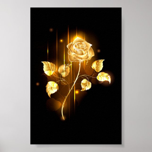 Golden rose ( gold rose ) poster (Front)