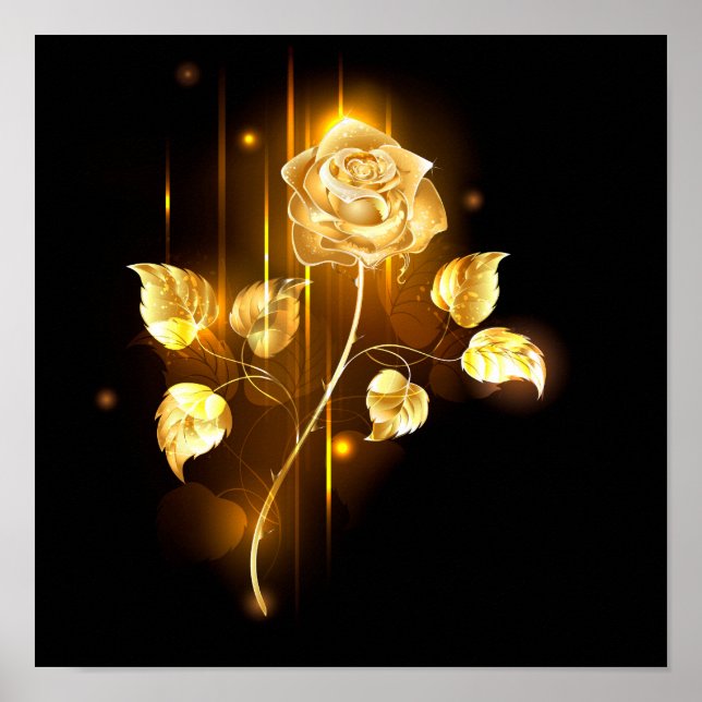 Golden rose ( gold rose ) poster (Front)