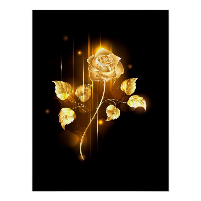 Golden rose ( gold rose ) poster (Front)