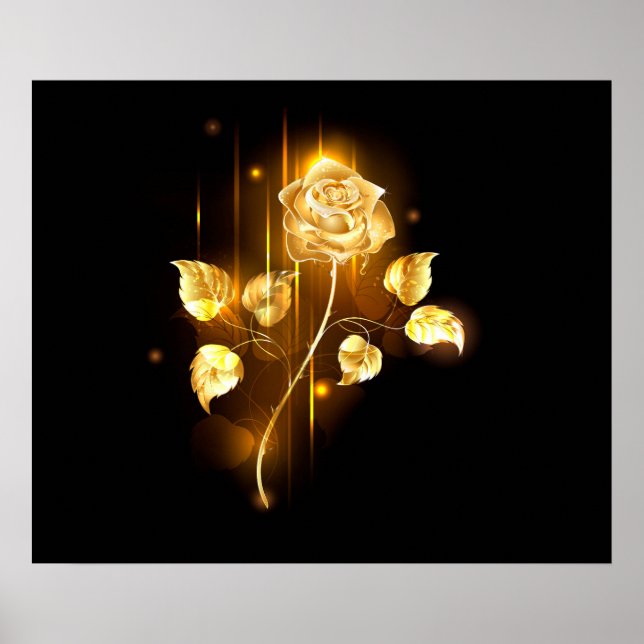 Golden rose ( gold rose ) poster (Front)
