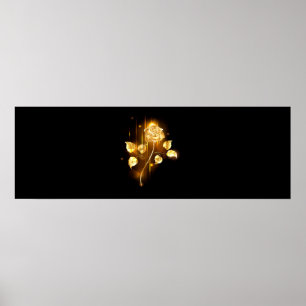 Golden rose ( gold rose ) poster
