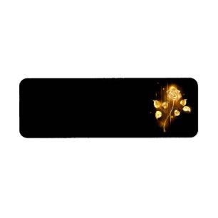 Golden rose ( gold rose ) return address label