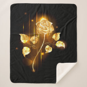 Golden rose ( gold rose ) sherpa blanket