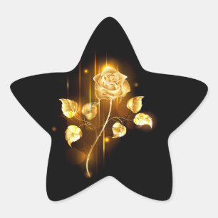 Golden rose ( gold rose ) star sticker