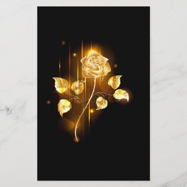 Golden rose ( gold rose ) stationery (Front)