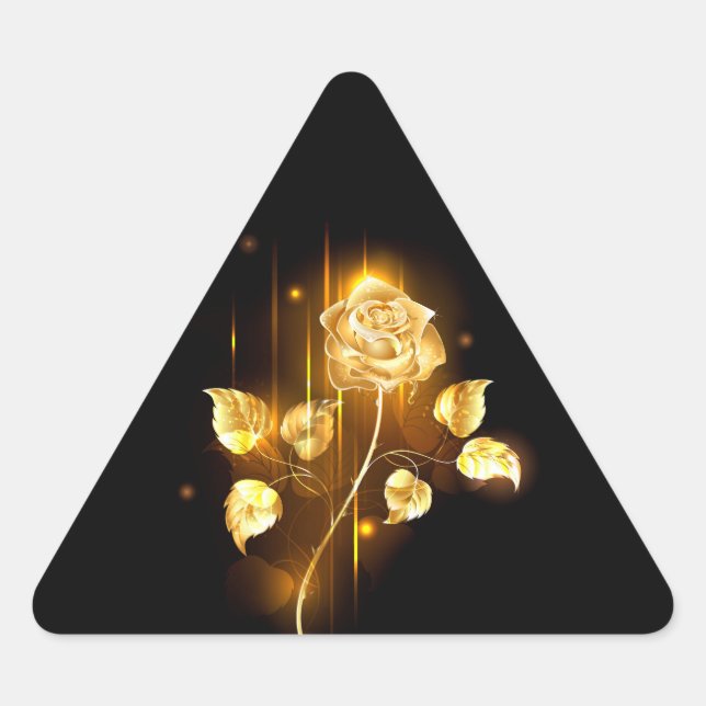Golden rose ( gold rose ) triangle sticker (Front)