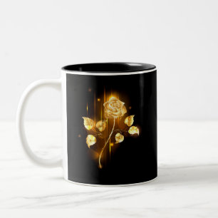 Golden rose ( gold rose ) Two-Tone coffee mug