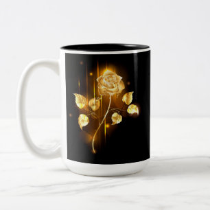 Golden rose ( gold rose ) Two-Tone coffee mug