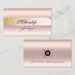 Golden rose modern graphic designer business card