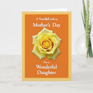 Golden Rose Mothers Day Card