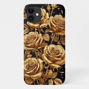 ✨ Golden Rose Radiance Arrangement 💛 Luxurious iPhone 11 Case
