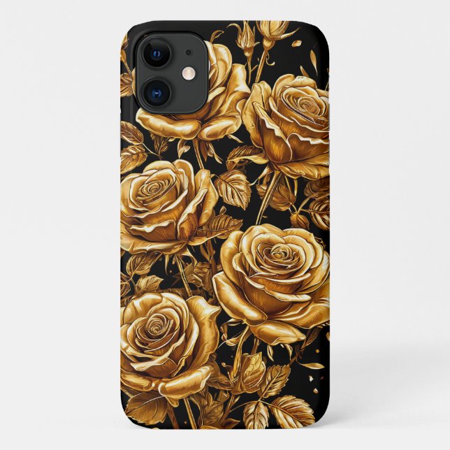✨ Golden Rose Radiance Arrangement 💛 Luxurious  Case-Mate iPhone Case (Back)