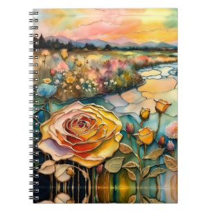 Golden Rose River Valley Sunrise II Notebook