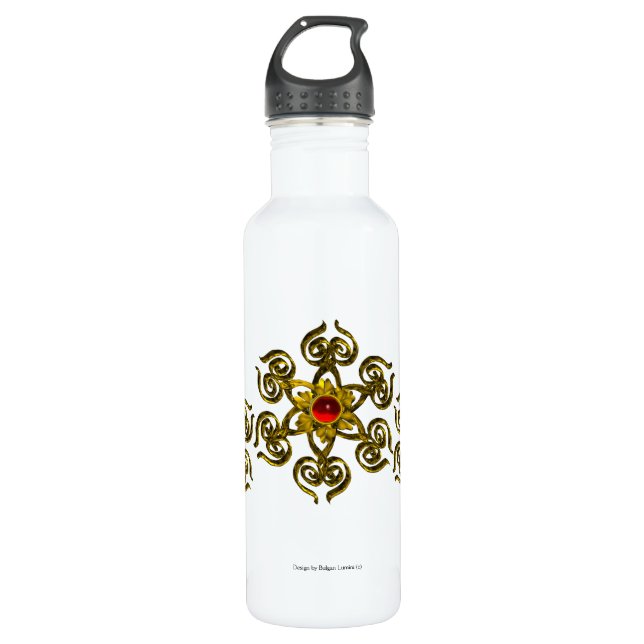 GOLDEN ROSE RUBY,White 710 Ml Water Bottle (Front)