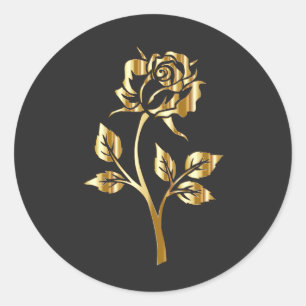 Golden Rose Silhouette sticker