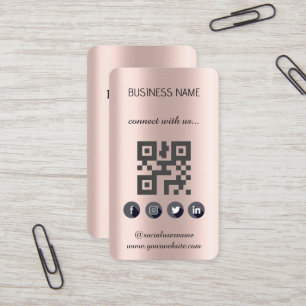 Golden rose -Social Media QR Code Business Card