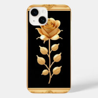 Golden Rose With Elegant Ornate Details