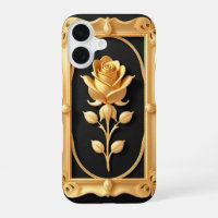 Golden Rose With Elegant Ornate Details