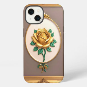 Golden Rose With Elegant Ornate Details iPhone 13 Case