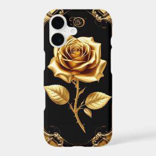 Golden Rose with Ornate Baroque Frame