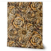 Golden Roses Classy Seamless Floral Pattern Luxury