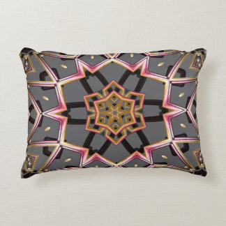 Golden Rosette Decorative Cushion
