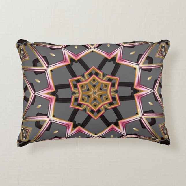 Golden Rosette Decorative Cushion (Front)