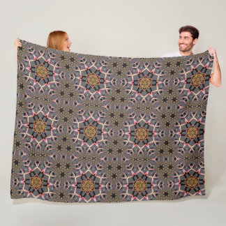 Golden Rosette Fleece Blanket