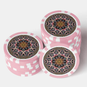 Golden Rosette Poker Chips