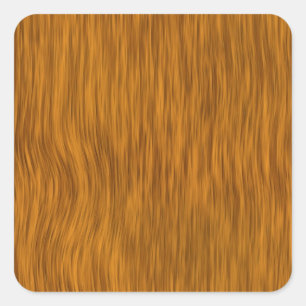Golden Rough Wood Texture Background Square Sticker