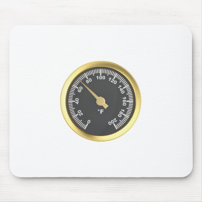 Golden round thermometer mouse pad (Front)