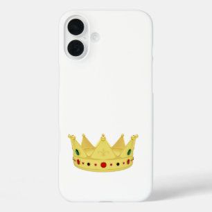 Golden royal crown iPhone 16 plus case