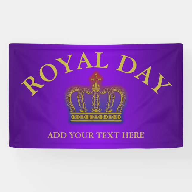 Golden Royal Crown gradients BG I + your & ideas Banner (Horizontal)