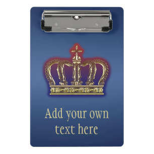 Golden Royal Crown gradients BG II + your & ideas Mini Clipboard