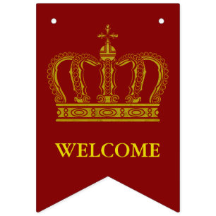 Golden Royal Crown I + your backgr. & ideas Bunting