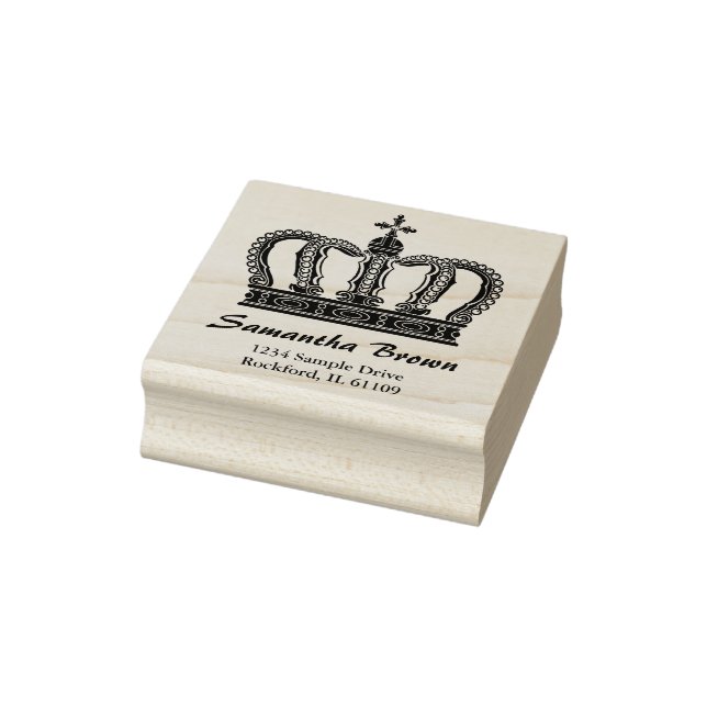 Golden Royal Crown I + your backgr. & ideas Rubber Stamp (Stamp)