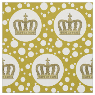 Golden Royal Crown II & Dots + your backgr. & idea Fabric