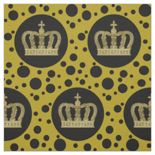 Golden Royal Crown II & Dots + your backgr. & idea Fabric