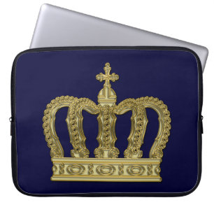 Golden Royal Crown II + your backgr. & ideas Laptop Sleeve