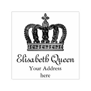Golden Royal Crown II + your backgr. & ideas Self-inking Stamp