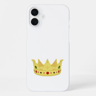 Golden royal crown iPhone 16 plus case