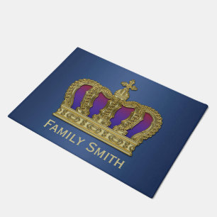 Golden Royal Crown IV + your backgr. & ideas Doormat