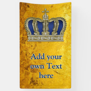 Golden Royal Crown V + your backgr. & ideas Banner
